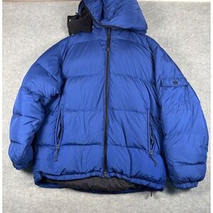Old Navy Hooded Puffer Jacket‎ Down Blend Coat XL Blue